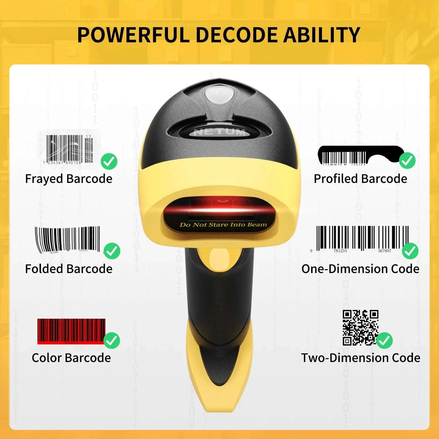 NETUM L8BL Bluetooth 2D & L5 Wired QR Barcode Scanner Bundle - Image 4