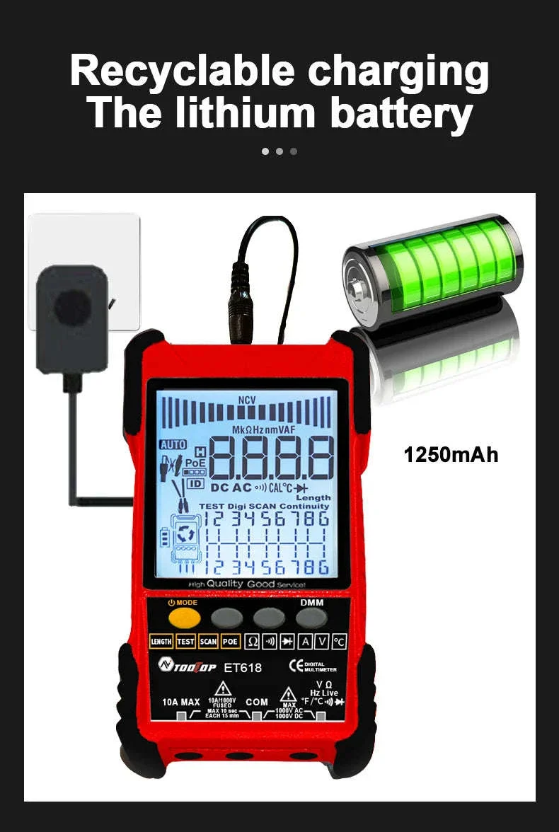 Network Cable Tester Multimeter with POE and Long-Range Tracking - Image 17