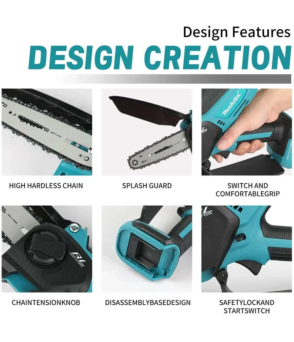 Makita 18V Cordless 8-Inch Handheld Chain Saw with Auto Oiler - Image 10
