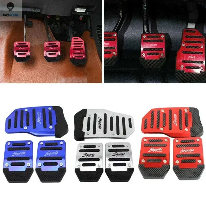 Universal Non-Slip Aluminum Pedal Covers for Manual Cars