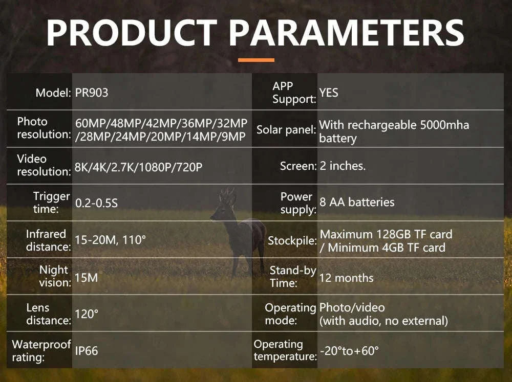 Solar Powered Trail Camera with 8K Video and 60MP Photos - Image 18