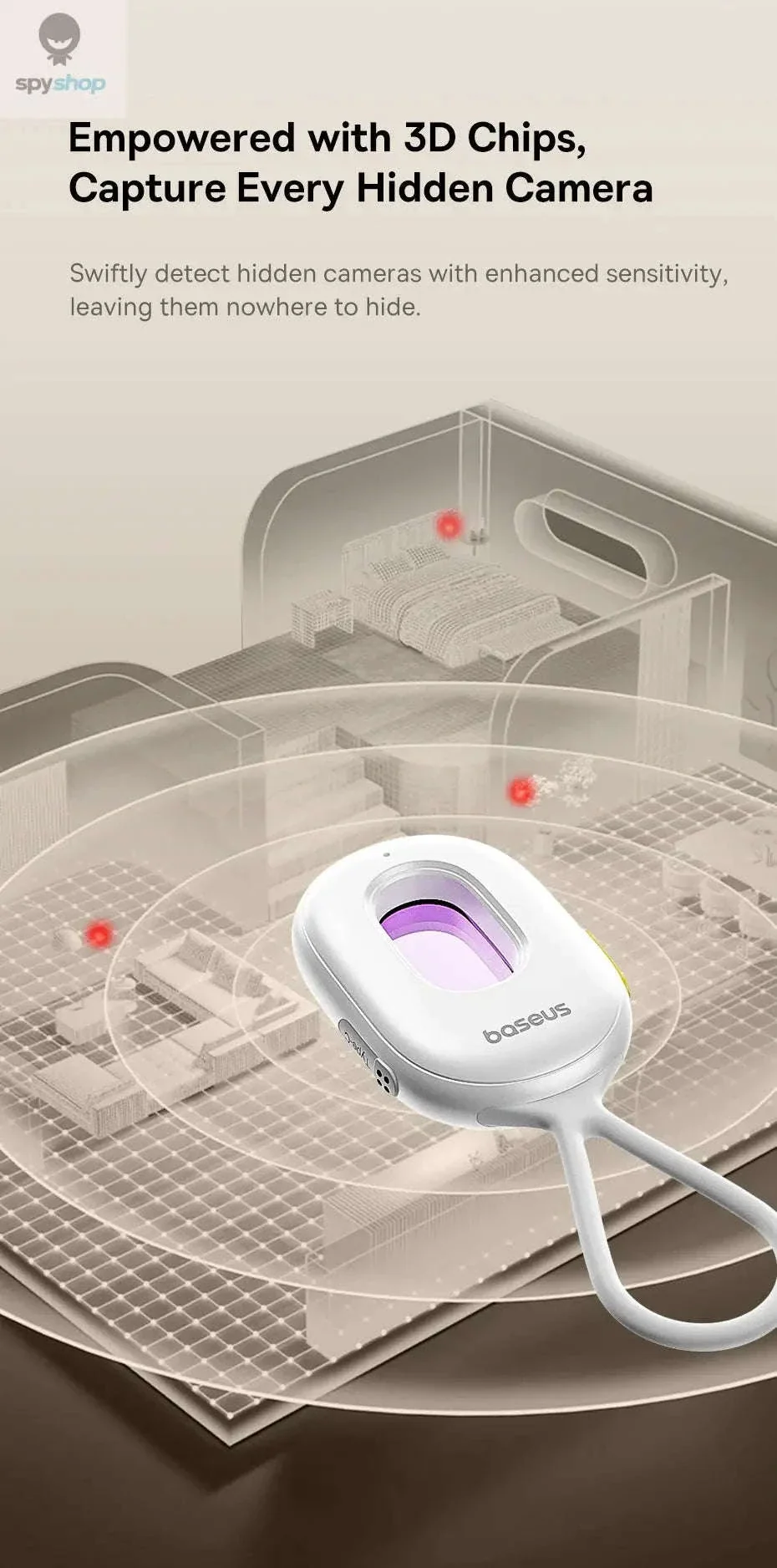 Hidden Camera Detector with Intrusion Alarm and 5m Scan - Image 11