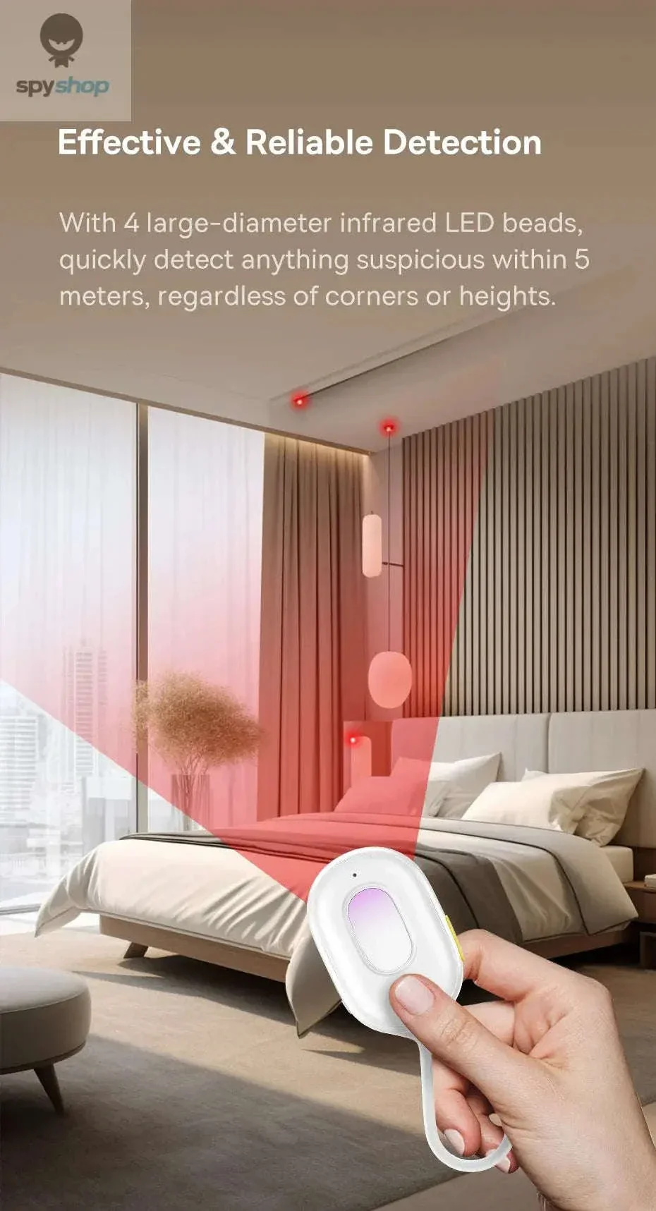 Hidden Camera Detector with Intrusion Alarm and 5m Scan - Image 14
