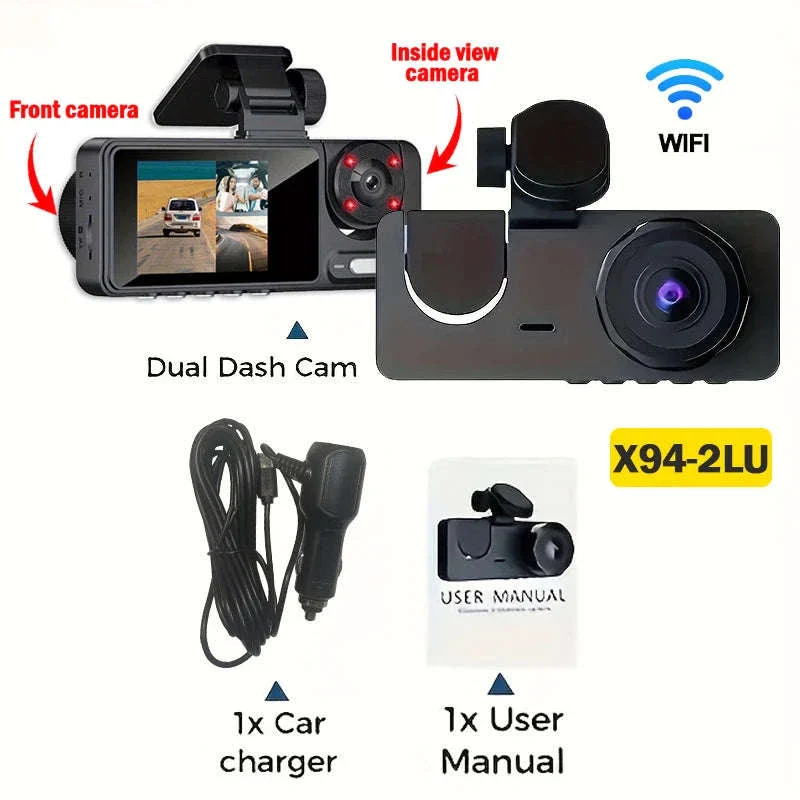 1080P WiFi Dash Cam with 3 Cameras, Night Vision & Parking Monitor - Image 25