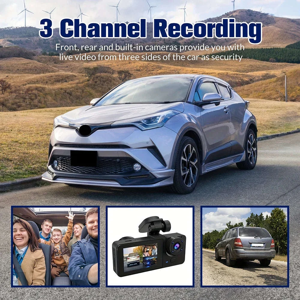 1080P WiFi Dash Cam with 3 Cameras, Night Vision & Parking Monitor - Image 9