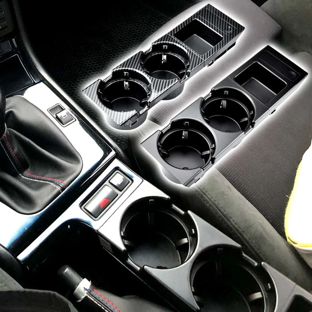 Double Hole Front Center Console Storage Box Coin and Cup Holder - Image 20