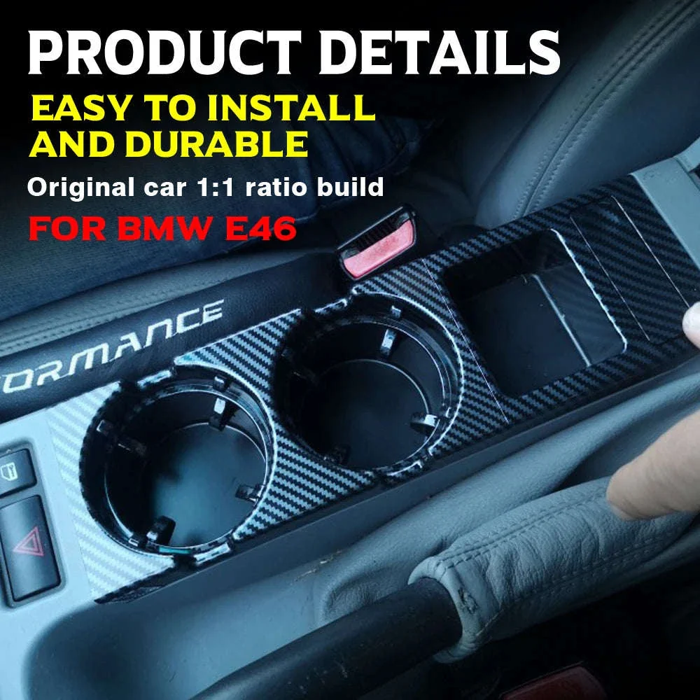 Double Hole Front Center Console Storage Box Coin and Cup Holder - Image 3