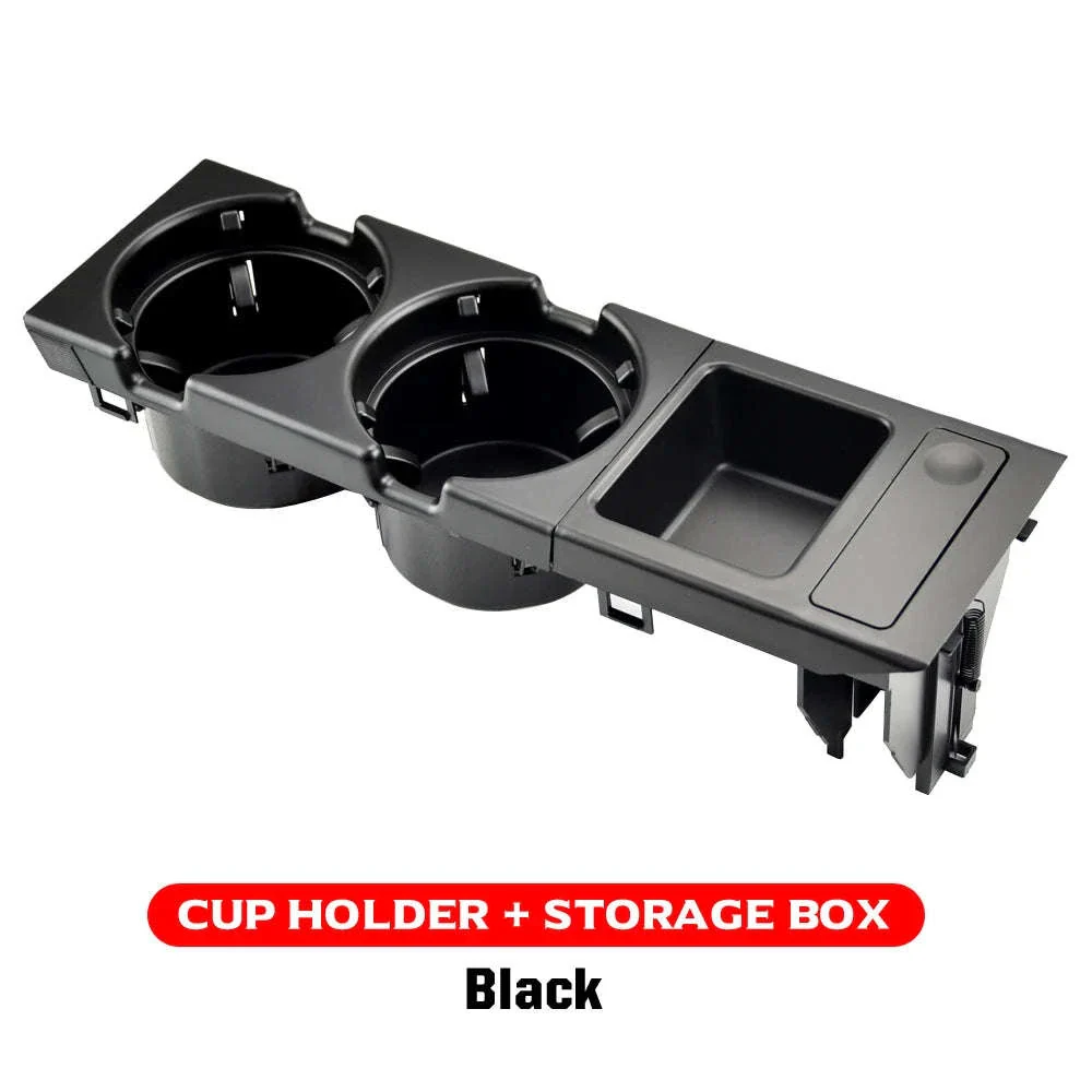 Double Hole Front Center Console Storage Box Coin and Cup Holder - Image 33
