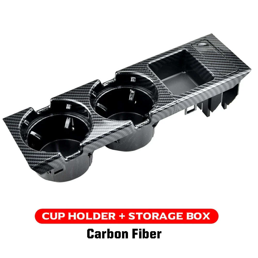 Double Hole Front Center Console Storage Box Coin and Cup Holder - Image 34