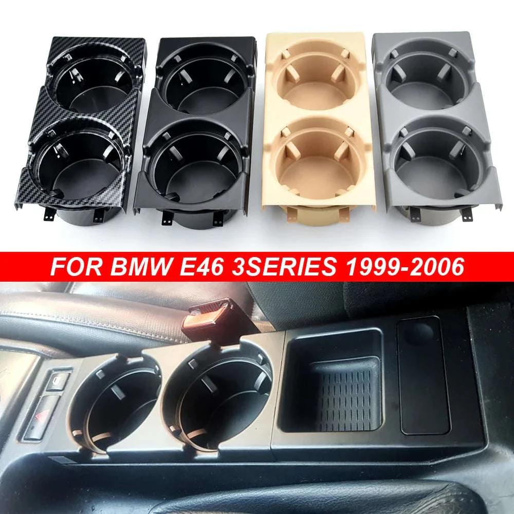 Double Hole Front Center Console Storage Box Coin and Cup Holder - Image 5