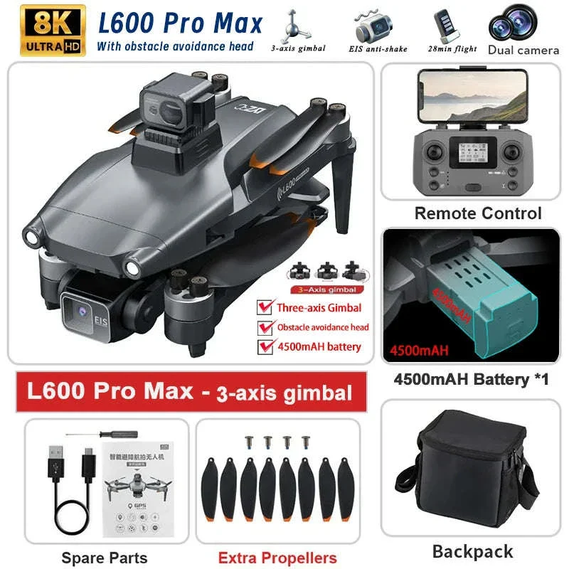 L600 PRO MAX 4K GPS Drone for Stable Aerial Filming - Image 42