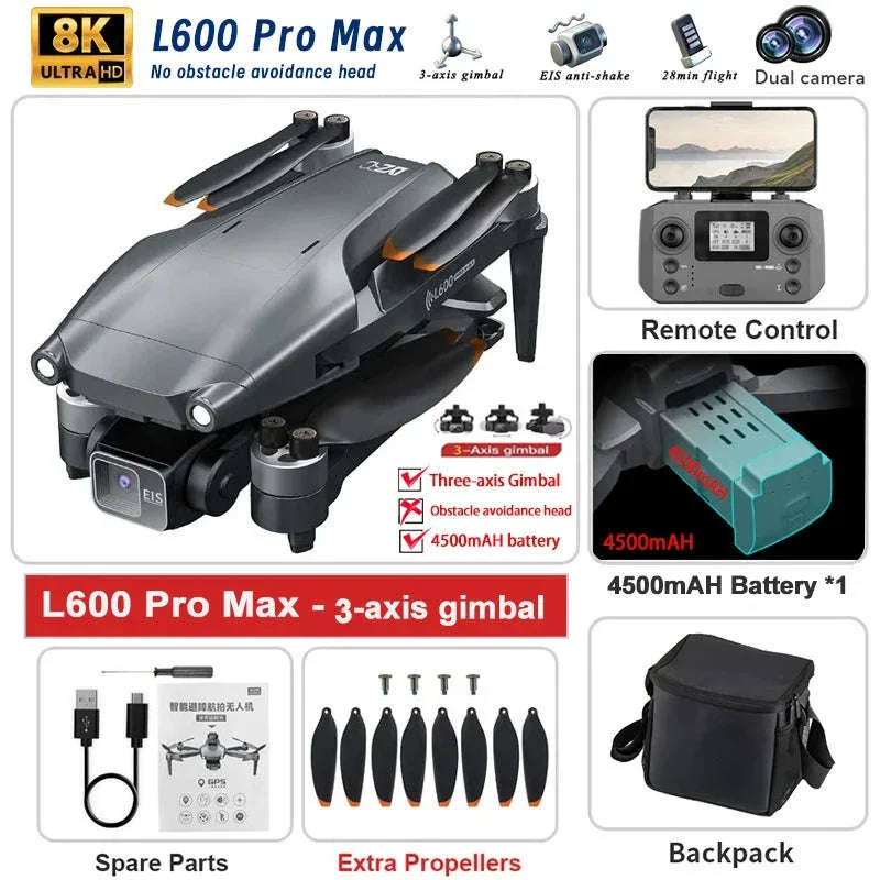 L600 PRO MAX 4K GPS Drone for Stable Aerial Filming - Image 43