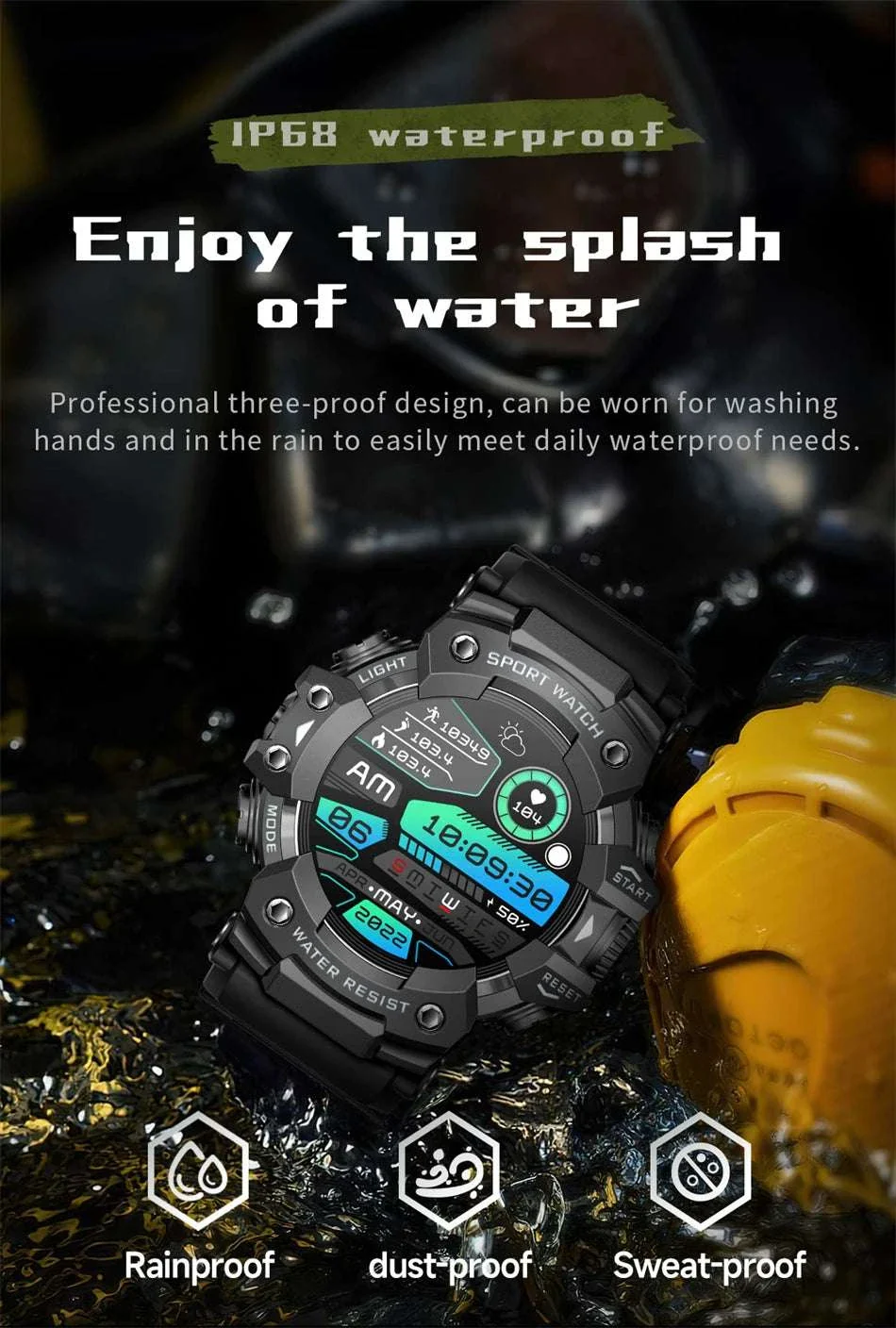 Military Outdoor Smart Watch with Bluetooth Call & 100+ Sports Modes - Image 20
