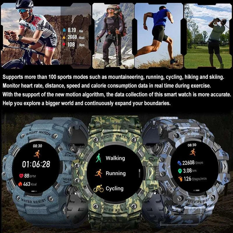 Military Outdoor Smart Watch with Bluetooth Call & 100+ Sports Modes - Image 5