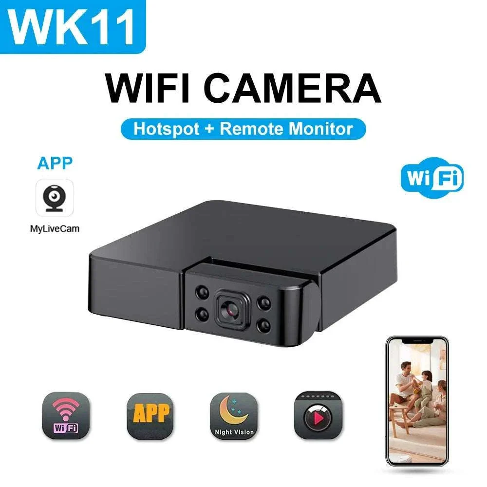 Mini WiFi Security Camera with Night Vision & Motion Detection