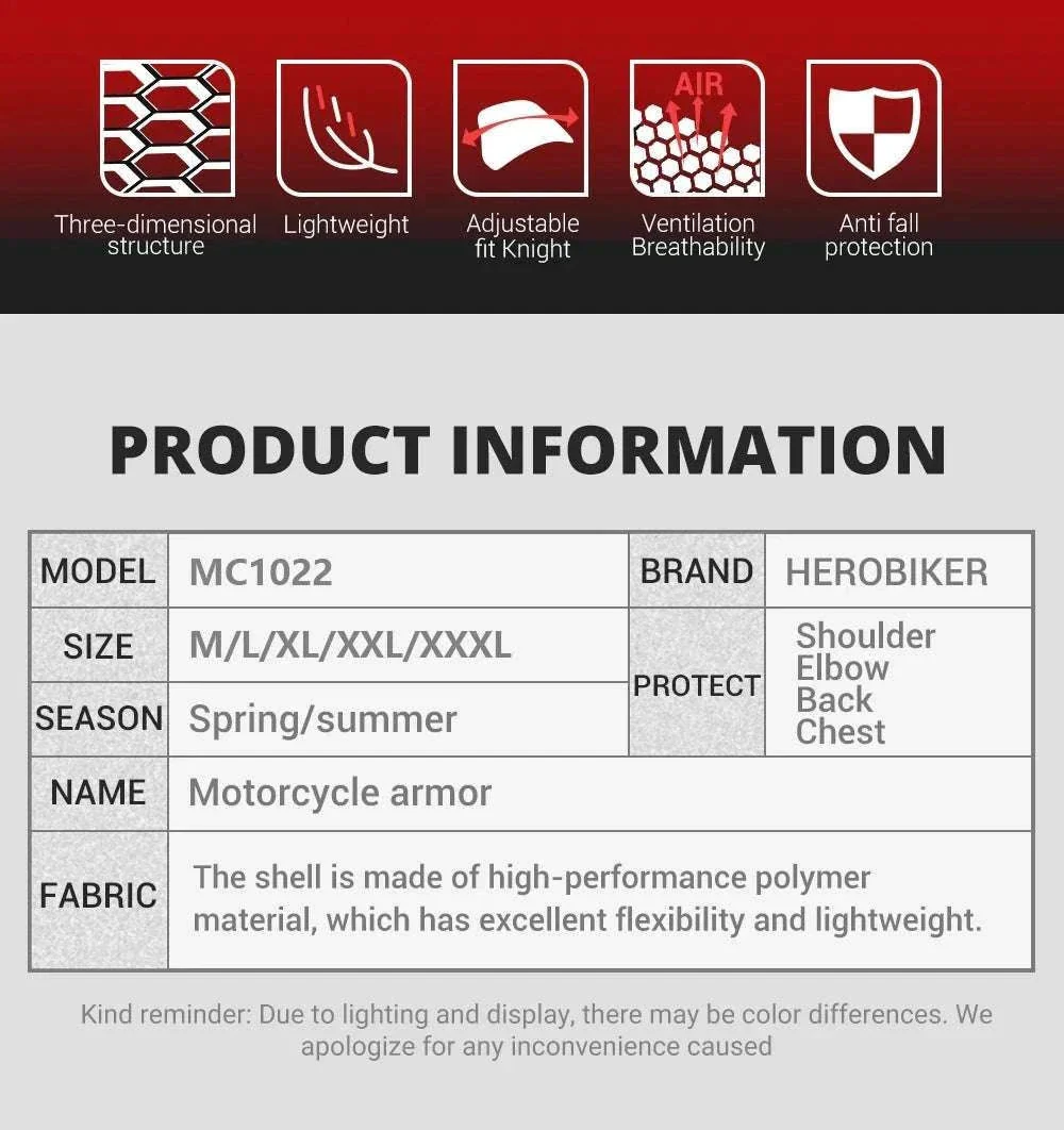 CE Certified Motocross Armor Jacket Set with Chest & Back Protection - Image 8