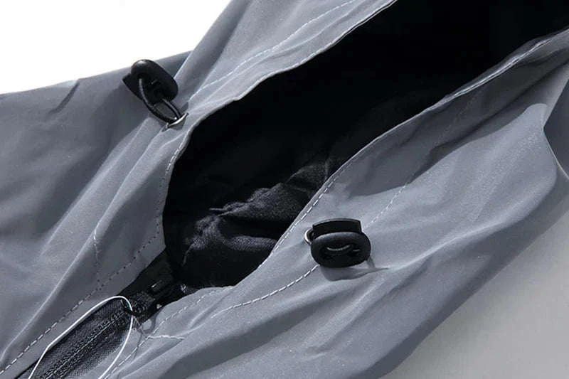 Night Reflective Hooded Windbreaker Jacket for Men - Image 10