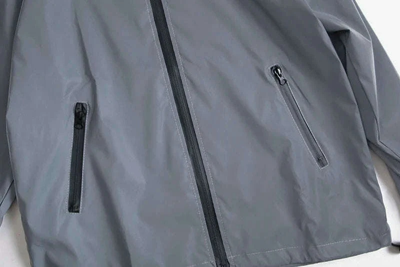 Night Reflective Hooded Windbreaker Jacket for Men - Image 11