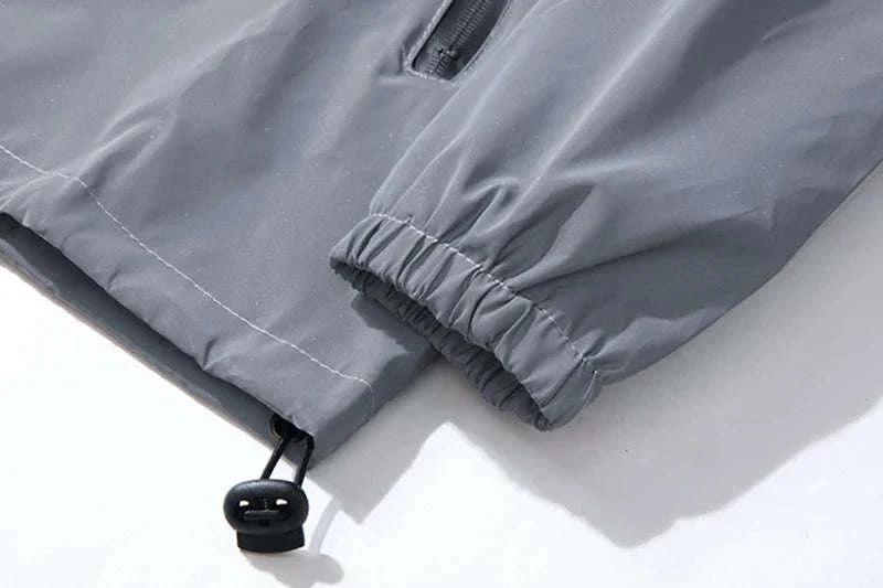 Night Reflective Hooded Windbreaker Jacket for Men - Image 12