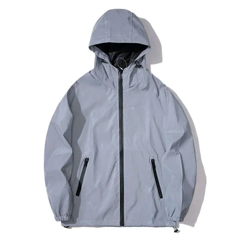 Night Reflective Hooded Windbreaker Jacket for Men - Image 18
