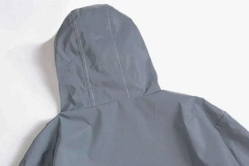 Night Reflective Hooded Windbreaker Jacket for Men - Image 9