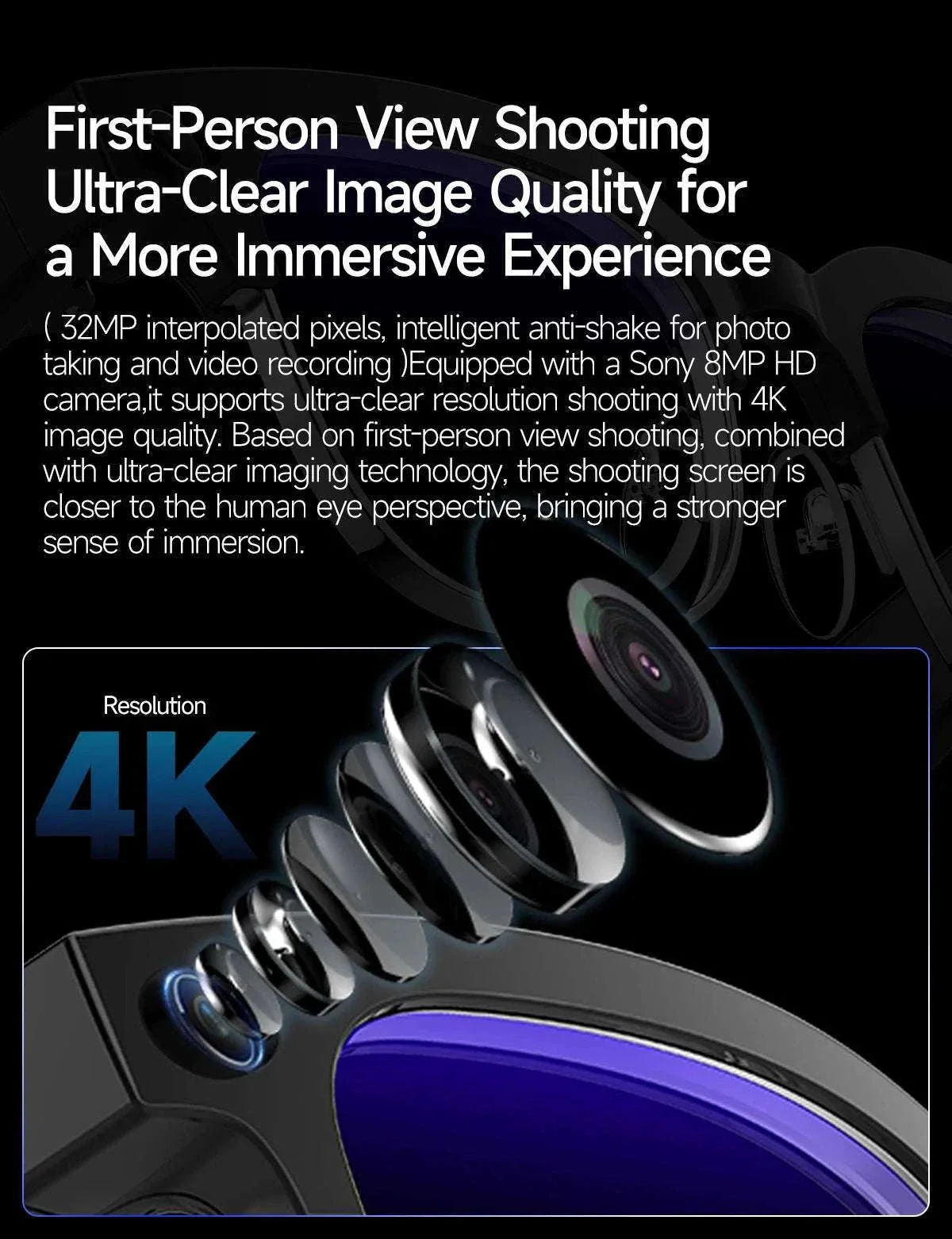 AI Smart Glasses with Camera, Calls, Translation & Audio - Image 10