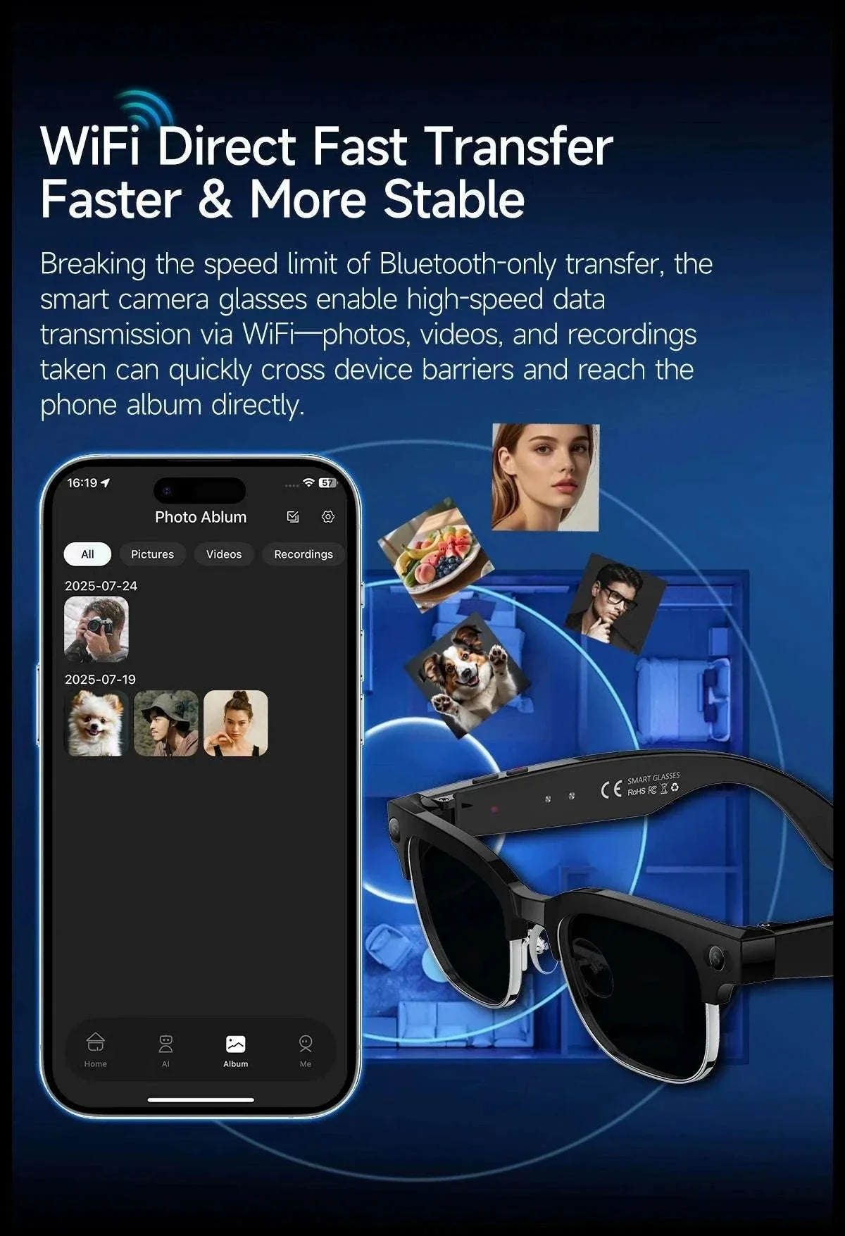 AI Smart Glasses with Camera, Calls, Translation & Audio - Image 14