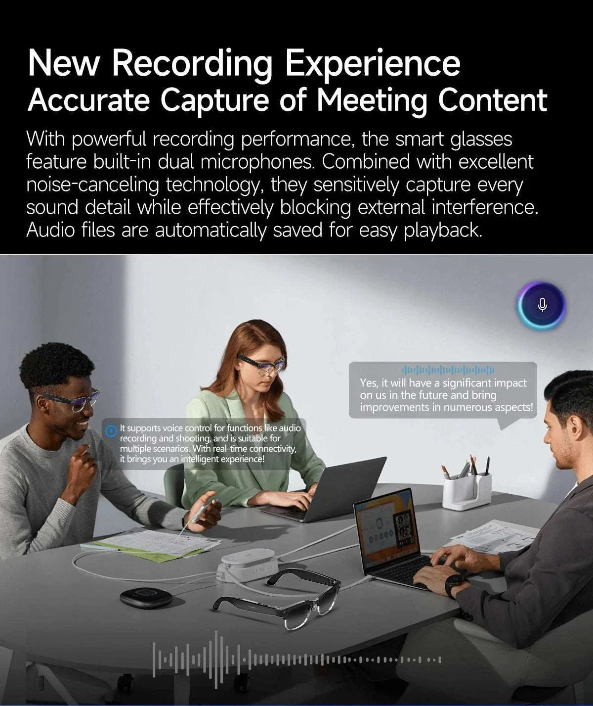 AI Smart Glasses with Camera, Calls, Translation & Audio - Image 21