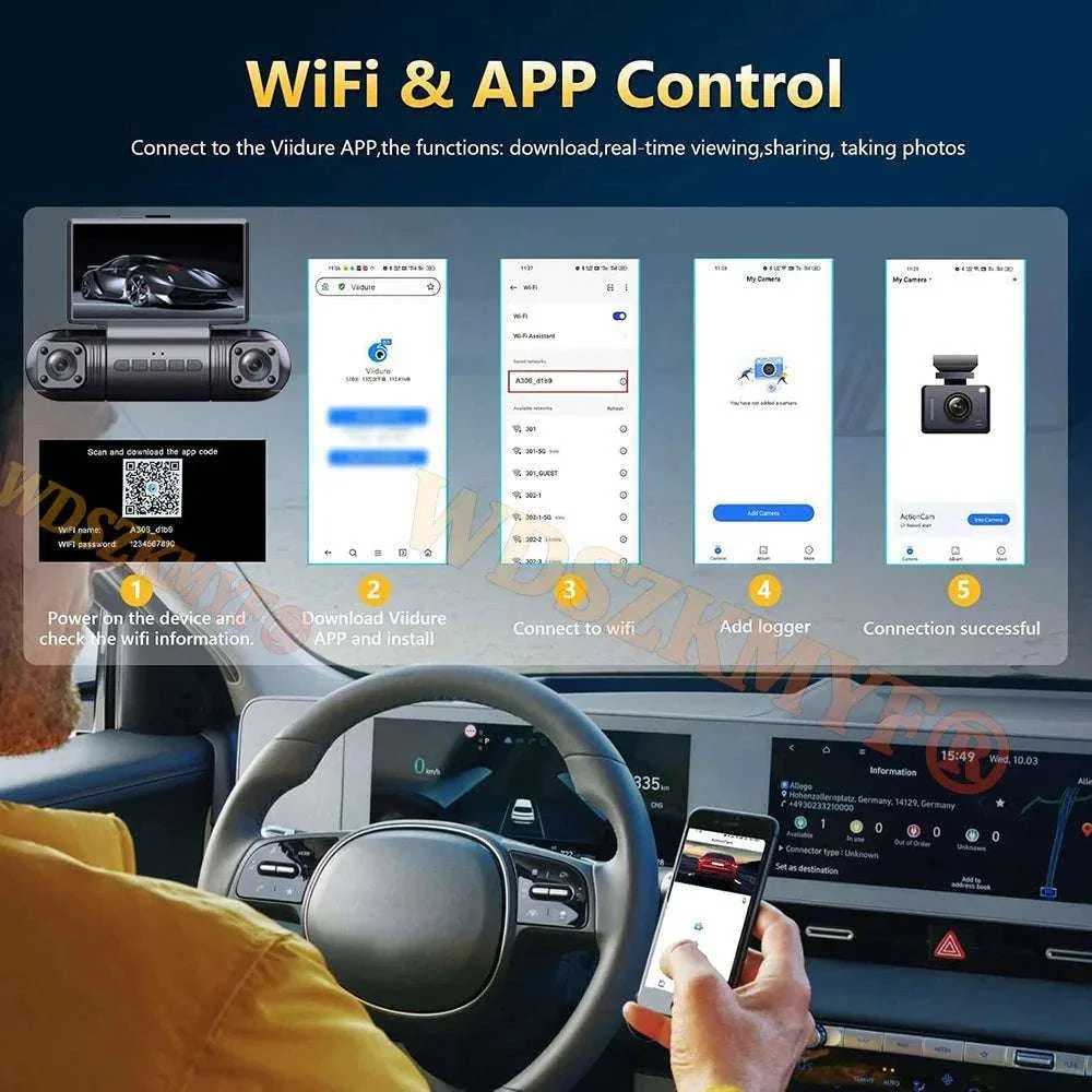 4-Channel 360° WiFi Dash Cam with 1080P Recording & Parking Monitor - Image 12