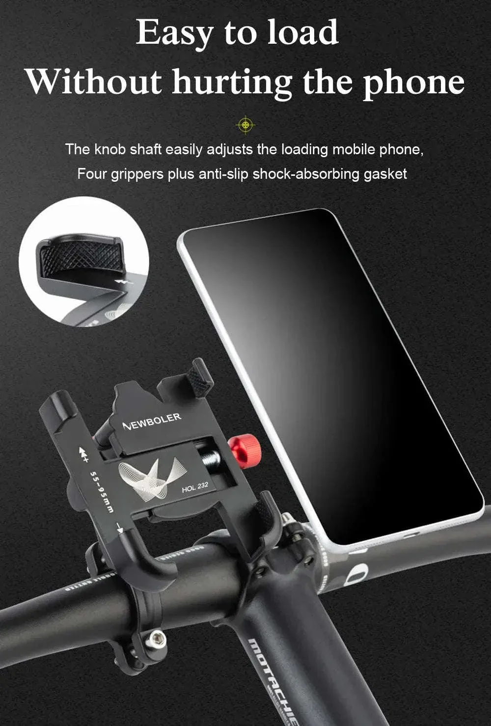 360° Aluminum Bike Phone Holder with Secure Mechanical Lock - Image 11