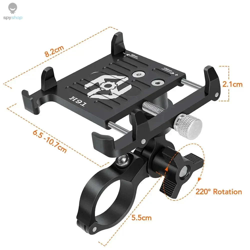 360° Aluminum Bike Phone Holder with Secure Mechanical Lock - Image 18