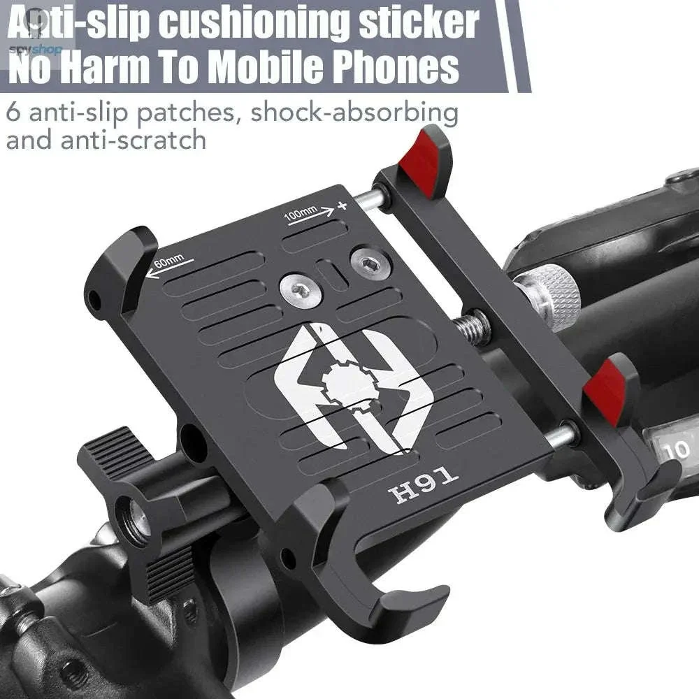 360° Aluminum Bike Phone Holder with Secure Mechanical Lock - Image 22