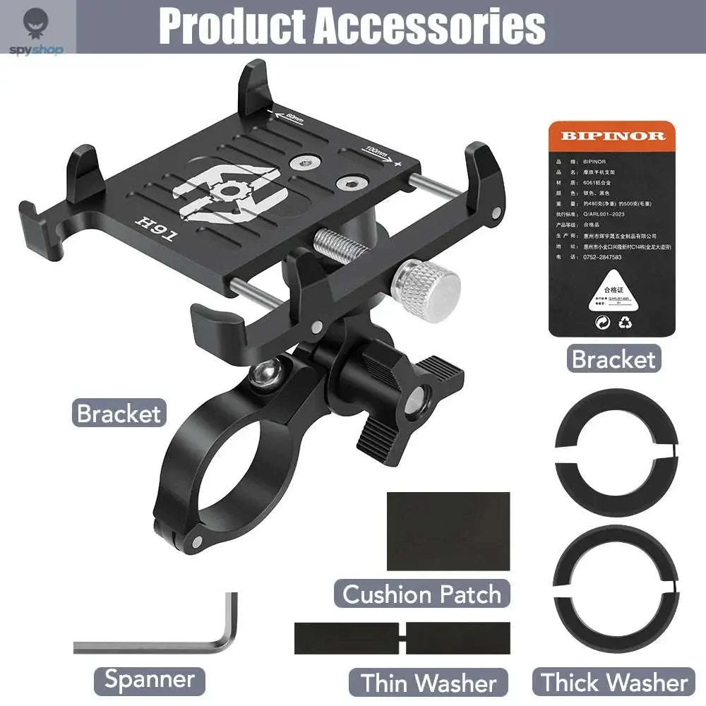 360° Aluminum Bike Phone Holder with Secure Mechanical Lock - Image 29
