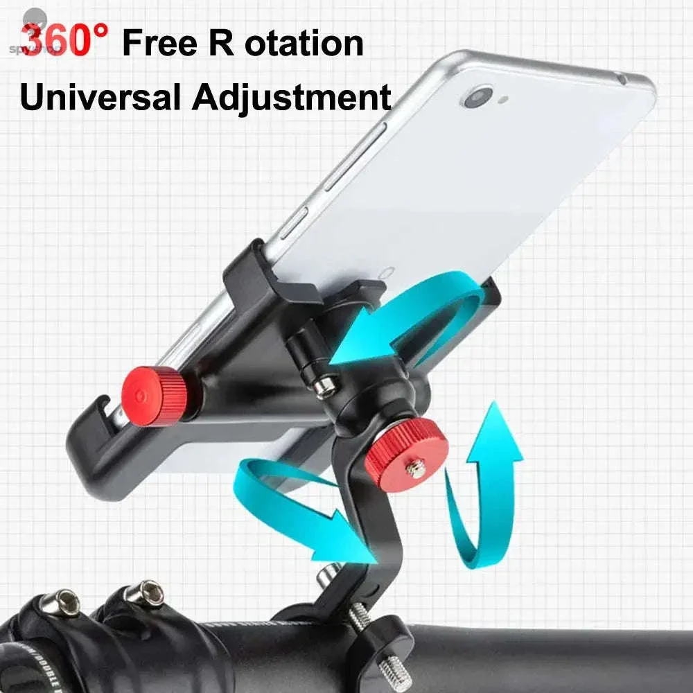 360° Aluminum Bike Phone Holder with Secure Mechanical Lock - Image 3