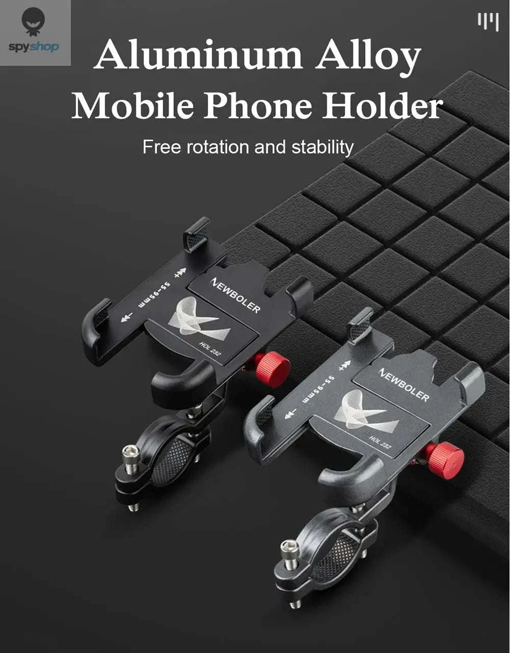 360° Aluminum Bike Phone Holder with Secure Mechanical Lock - Image 7