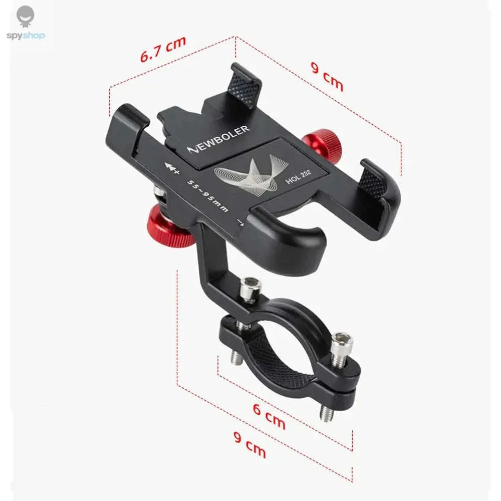 360° Aluminum Bike Phone Holder with Secure Mechanical Lock - Image 9