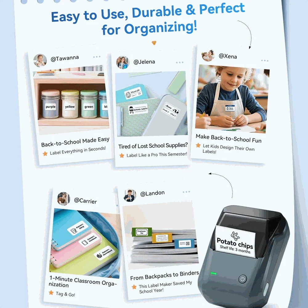 NIIMBOT B1 Portable Thermal Label Printer - Image 4
