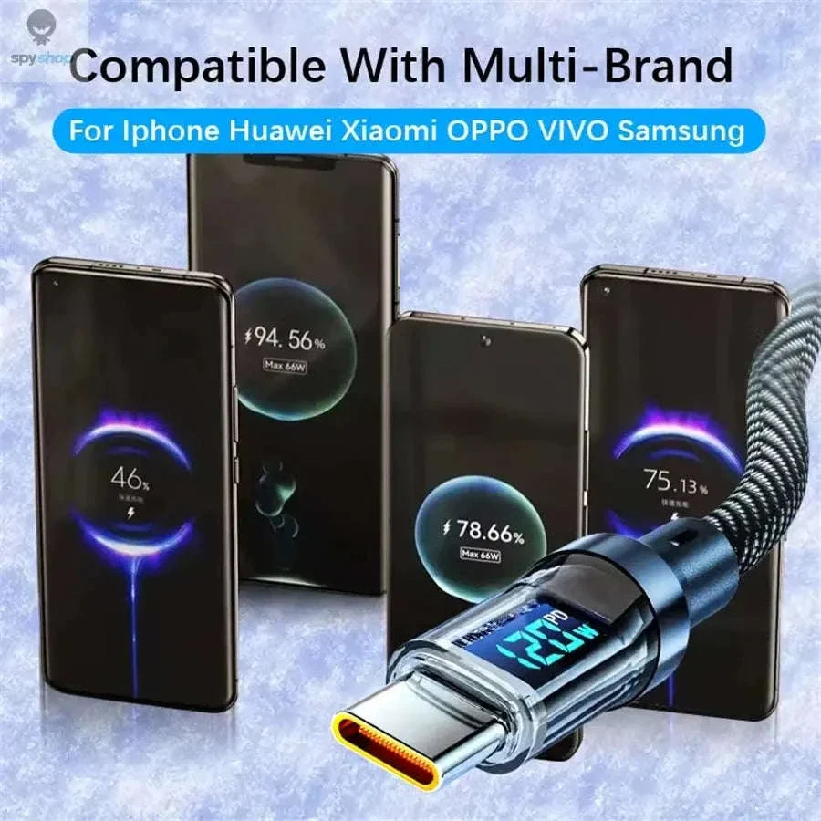 120W USB-C Fast Charging Cable with LED Display - Image 12