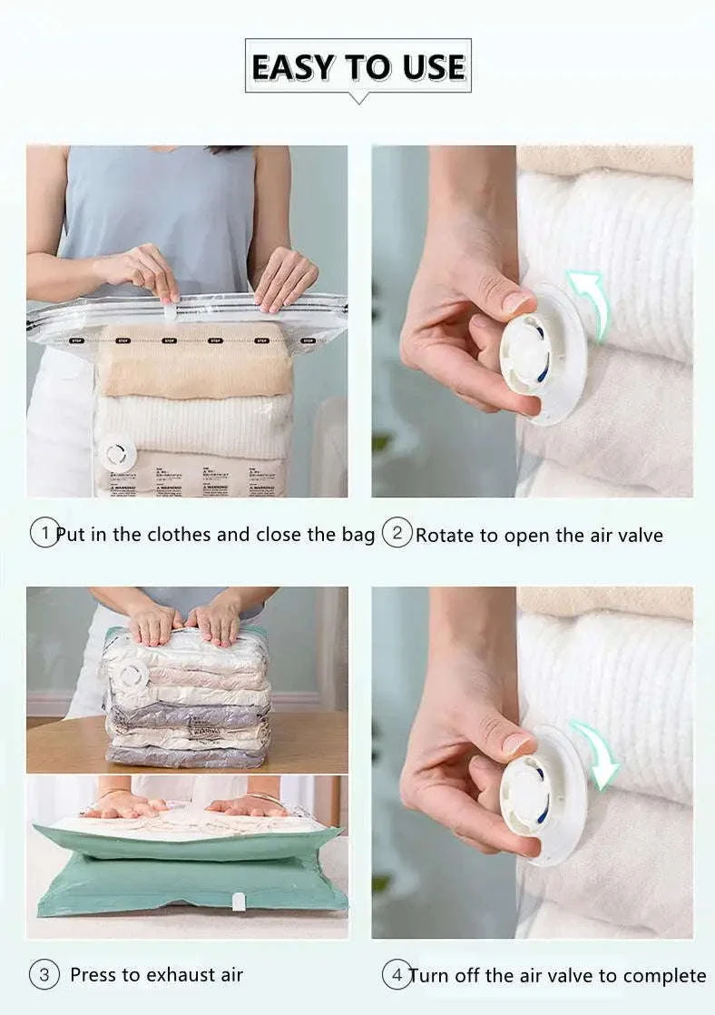 No-Pump Vacuum Storage Bags for Fast Space-Saving Storage - Image 17