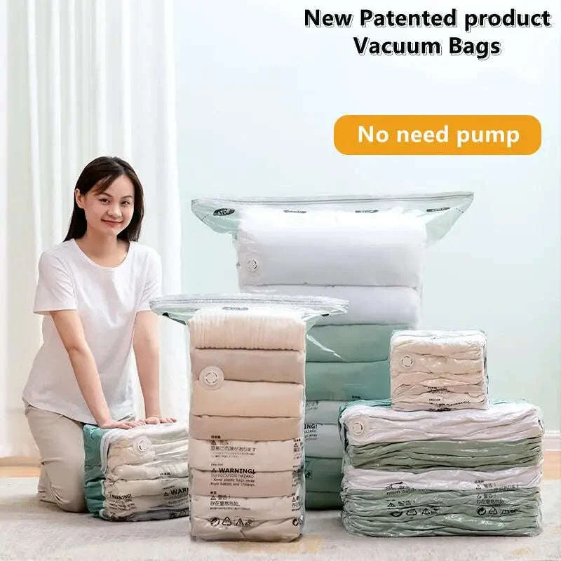 No-Pump Vacuum Storage Bags for Fast Space-Saving Storage - Image 3