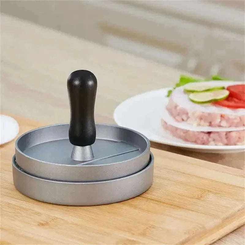 Non-Stick Aluminum Burger Press with Handle for Perfect Patties - Image 4