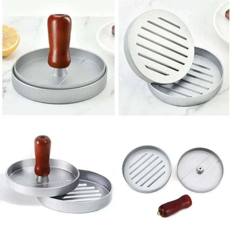 Non-Stick Aluminum Burger Press with Handle for Perfect Patties - Image 5