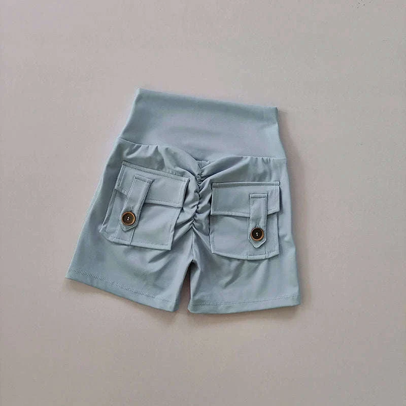 Nude High Waist Seamless Fitness Shorts with Pockets - Image 13