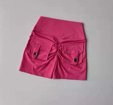 Nude High Waist Seamless Fitness Shorts with Pockets - Image 17