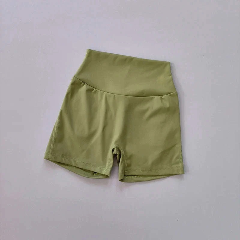 Nude High Waist Seamless Fitness Shorts with Pockets - Image 9
