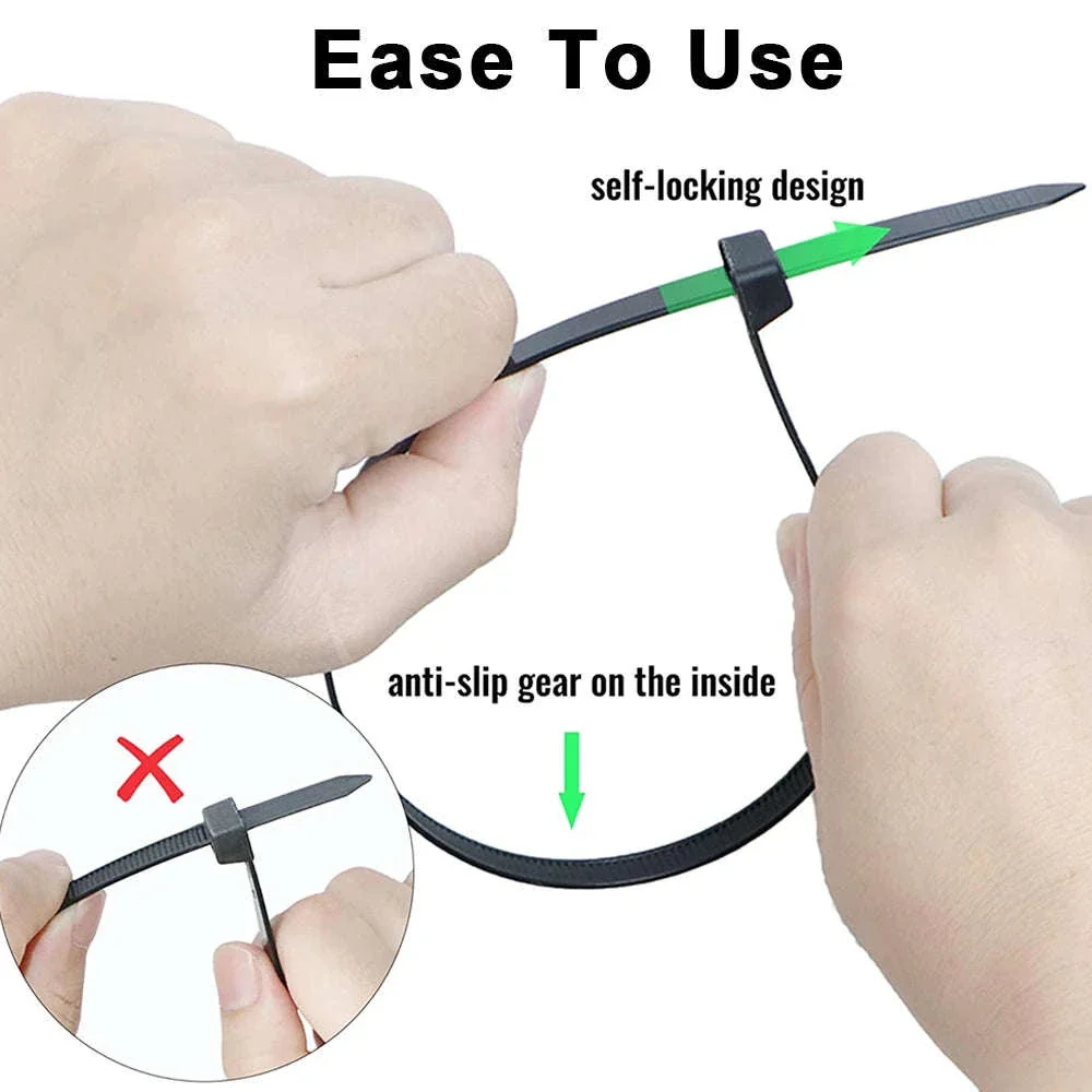 Reusable Nylon Cable Ties for Neat Cable Control - Image 6