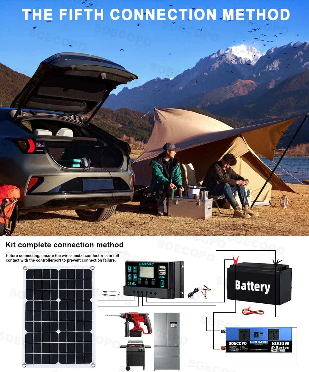 Off-Grid Solar Power Kit with 500W Panel, 100A Controller & Inverter - Image 18
