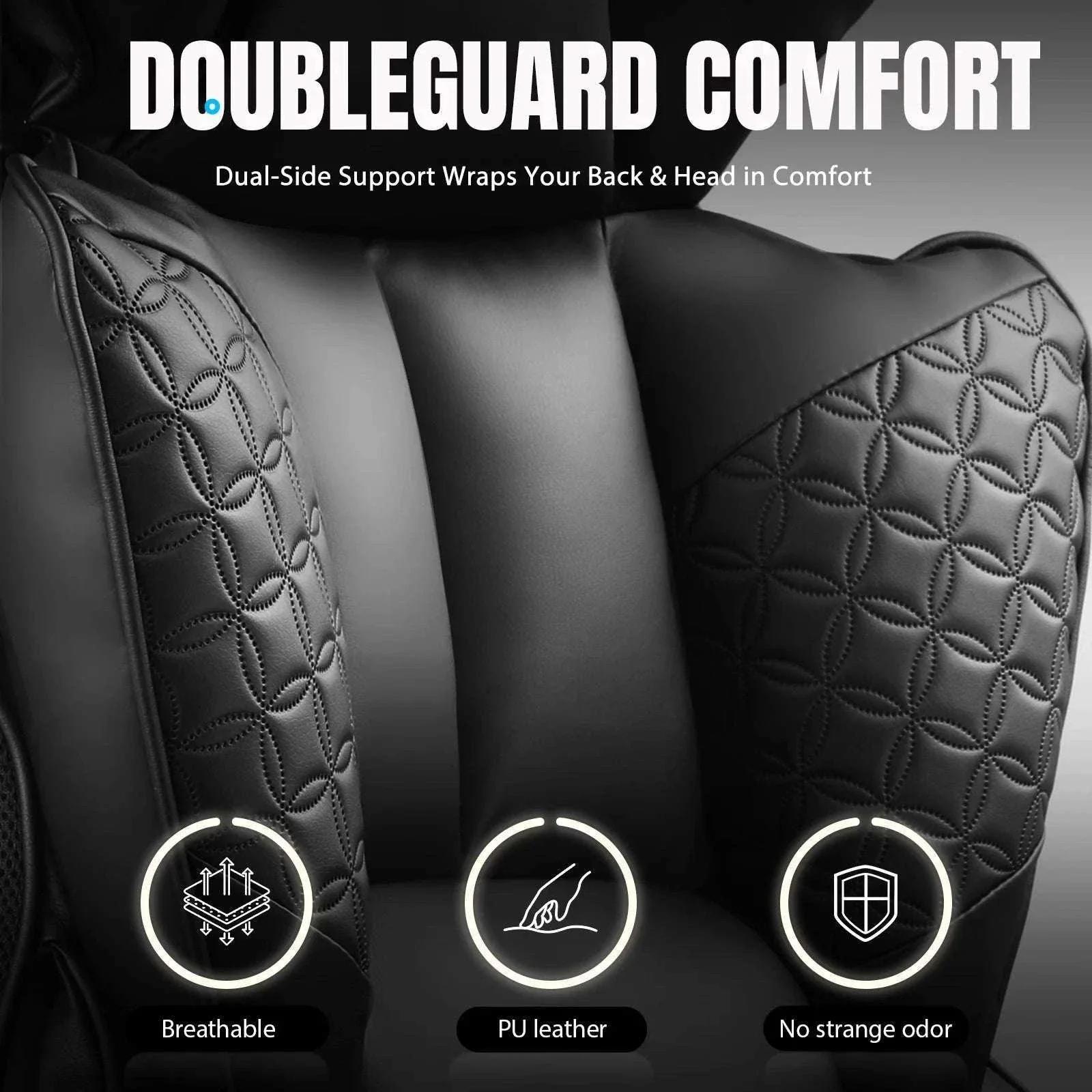 Ergonomic Leather Office Chair with Footrest & Reclining Back - Image 6