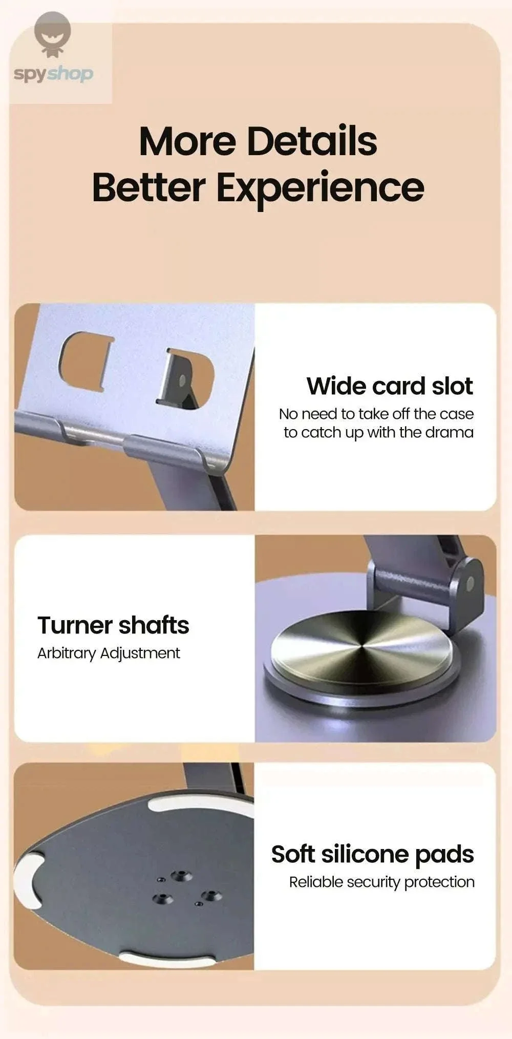 360° Rotating Phone Stand for Phones and Tablets - Image 10