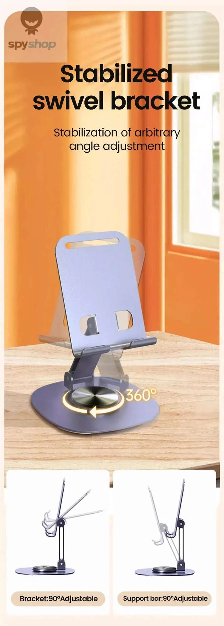 360° Rotating Phone Stand for Phones and Tablets - Image 11